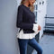 Casual Solid Color Round Neck Sweater