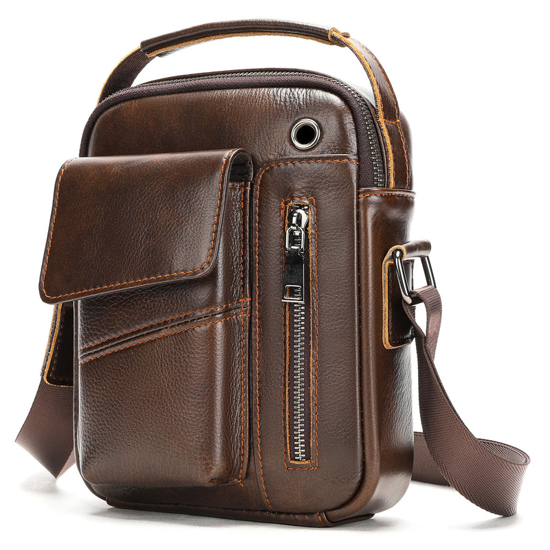 Men's Business Leather Crossbody Bag