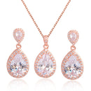 Zircon Water Drops Jewelry Set