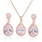 Zircon Water Drops Jewelry Set