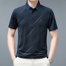 Lapel Ice Silk Polo Shirt