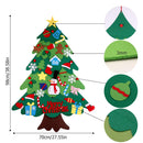 Children's DIY felt Christmas tree with lights