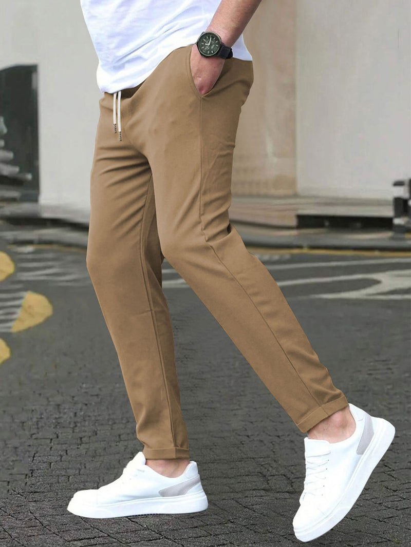 Casual Slim Fit Leather Pants