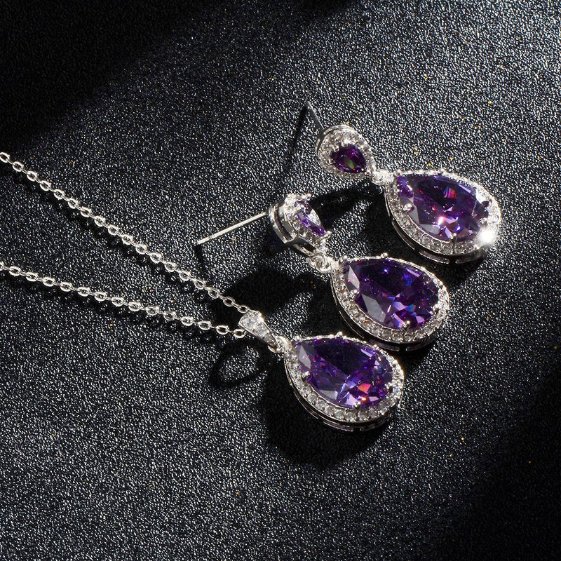 Zircon Water Drops Jewelry Set