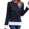 Casual Solid Color Round Neck Sweater