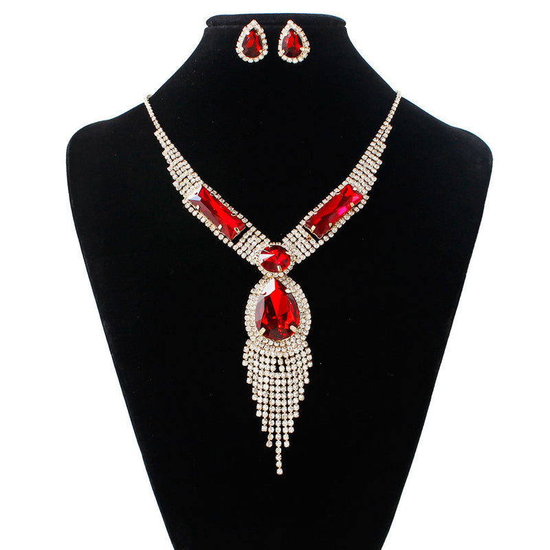 Tassel Diamond Bridal Jewelry Set