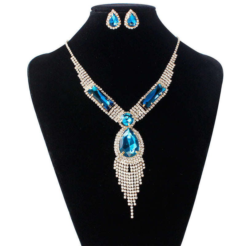 Tassel Diamond Bridal Jewelry Set