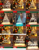 Christmas Decoration 3D Lamp Acrylic LED Night Lights New Year Valentines Day Christmas Kids Gift Christmas Ornaments