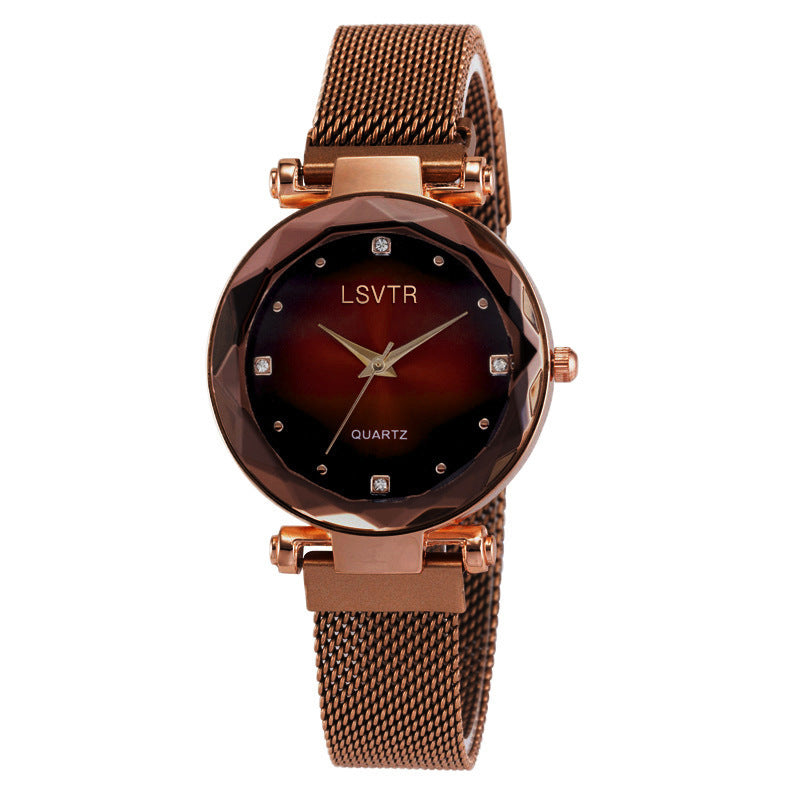 Starry Quartz Lazy Magnet Strap Watch