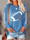 Round Neck Long Sleeve Plus Size Hoodie