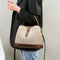 Lychee Pattern Large Capacity Contrast Color Single Shoulder Leather Bag