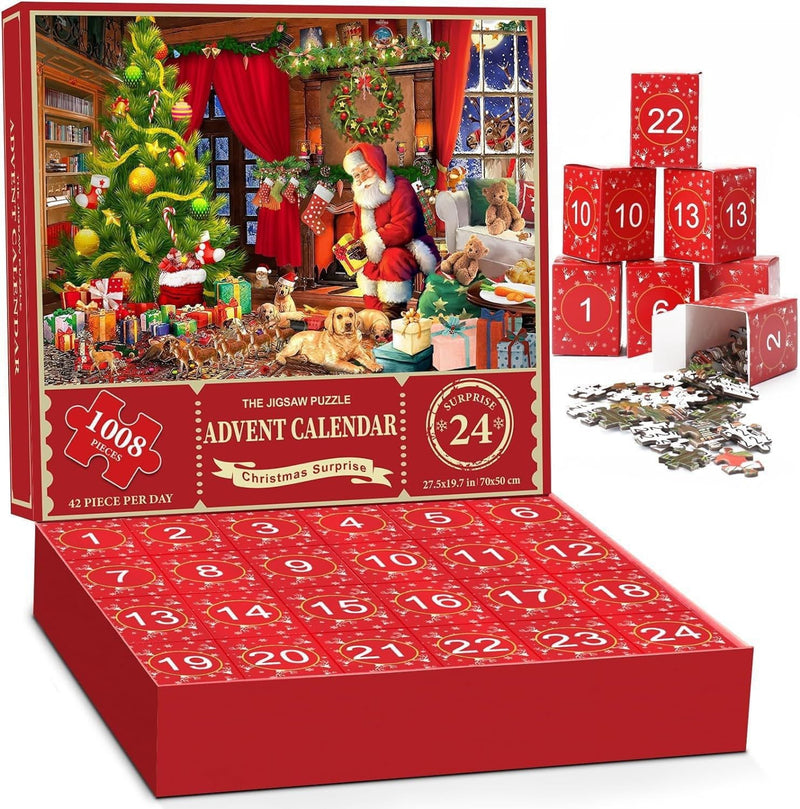 New 24 Boxes Christmas Advent Calendar Puzzle