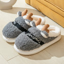 Christmas Shoes Winter Home Slippers Elk Soft Cozy Bedroom Slipper Slip On House Shoes