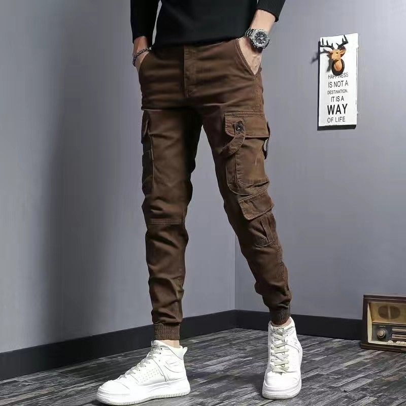 Slim Fit Elastic Casual Denim Pants