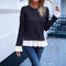 Casual Solid Color Round Neck Sweater