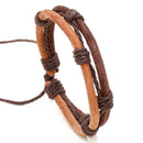 Multi-layer Men's Cattle Leather Bracelet