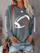 Round Neck Long Sleeve Plus Size Hoodie