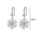 Temperament Snowflake Earrings With Rhinestones Fashion Personalized Christmas Earrings For Women Jewelry