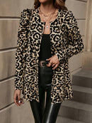 Leopard Cardigan Sweater Coat