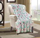 Christmas Elk Snowman Santa Claus Print Blanket Winter Double-sided Flannel Blanket For Sofa Sleeping Shawl