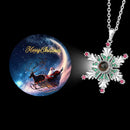 New Christmas Snowflake Necklace With Projection Design For Couples Christmas Gift Women's Clavicle Chain Jewelry