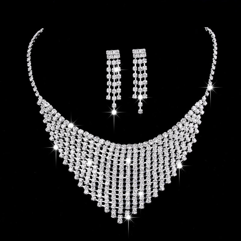 Rhinestone Zircon Jewelry Set