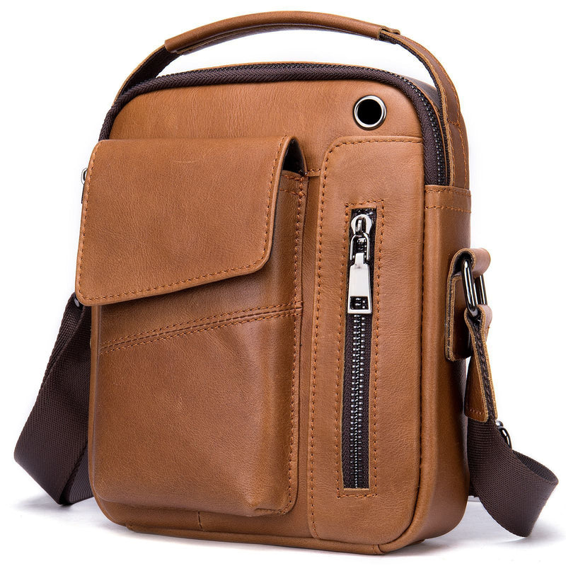 Men's Business Leather Crossbody Bag