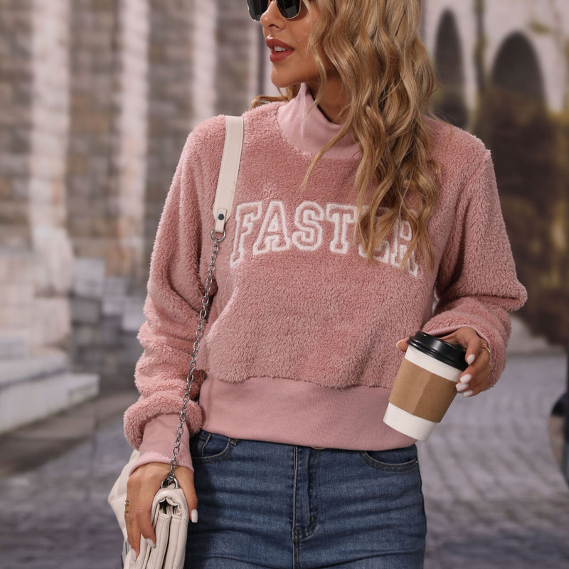 Round-neck Long Sleeve Embroidery Sweater