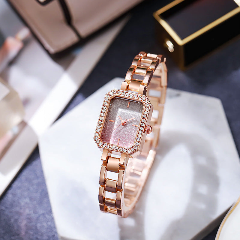 Rhinestone Compact Temperamental Women's Watch