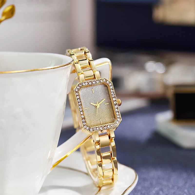 Rhinestone Compact Temperamental Women's Watch