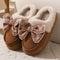 Winter Cute Bowknot Plush Slipper