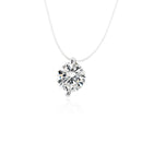 Multi-claw Diamond Zircon Pendant Necklace