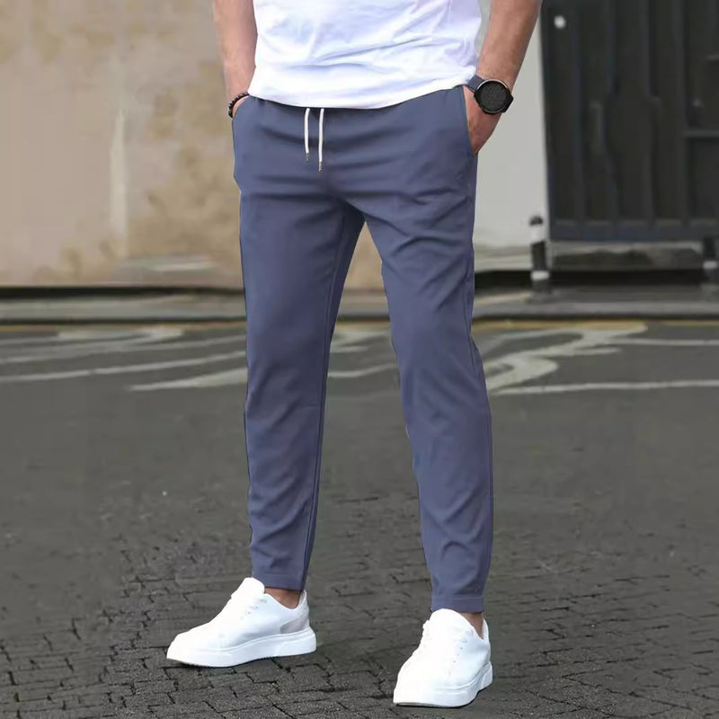 Casual Slim Fit Leather Pants