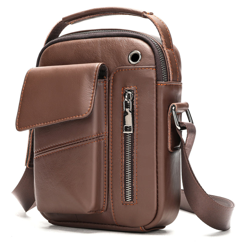 Men's Business Leather Crossbody Bag