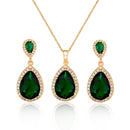 Zircon Water Drops Jewelry Set