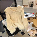 Winter Sweater Coat For Women Mink Fur