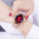 Starry Quartz Lazy Magnet Strap Watch