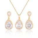 Zircon Water Drops Jewelry Set