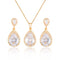 Zircon Water Drops Jewelry Set