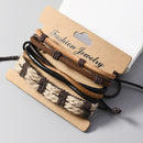 Multi-layer Men's Cattle Leather Bracelet