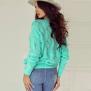 Fashion Hollowed-out Knitted Pullover Top