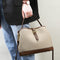 Lychee Pattern Large Capacity Contrast Color Single Shoulder Leather Bag