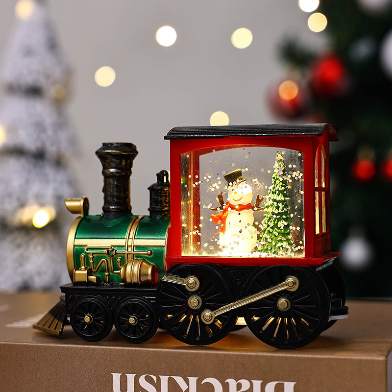 Christmas Gift Train Decoration Small Night Lamp