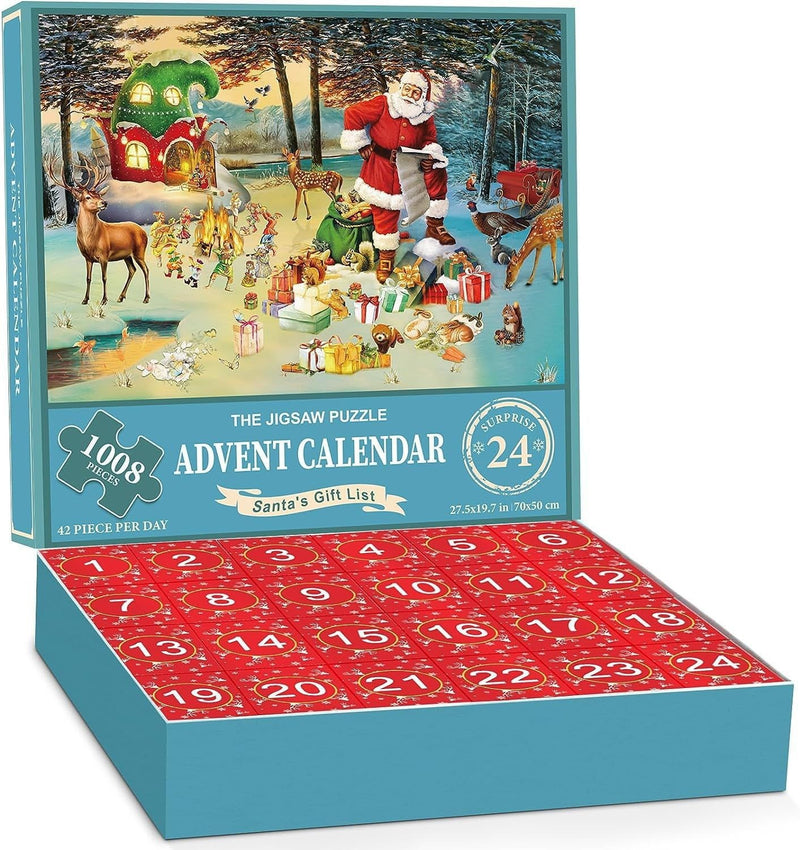 New 24 Boxes Christmas Advent Calendar Puzzle