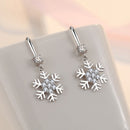 Temperament Snowflake Earrings With Rhinestones Fashion Personalized Christmas Earrings For Women Jewelry