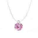 Multi-claw Diamond Zircon Pendant Necklace