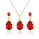 Zircon Water Drops Jewelry Set